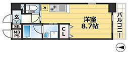 エル・セレーノ石屋川 ワンルームの間取図画像