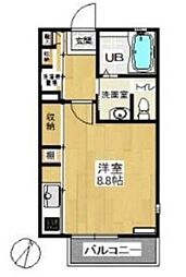 グランシード・アネックス 1Kの間取図画像