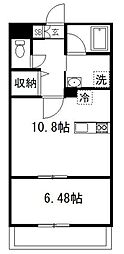 V-room夏見 1LDKの間取図画像