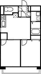 クレスト鷺沼 2DKの間取図画像