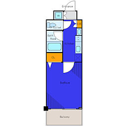 スカイコート蒲田ガーデン 1Kの間取図画像