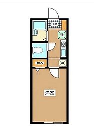 東京メトロ副都心線 平和台駅 徒歩9分の賃貸マンション 1階1Kの間取り