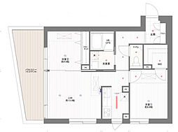 プライムアーバン市谷仲之町 2LDKの間取図画像