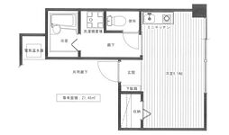 五番街ビル ワンルームの間取図画像