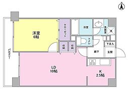 クレール2川原 1LDKの間取図画像