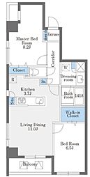 La Douceur巣鴨West 2階2LDKの間取り