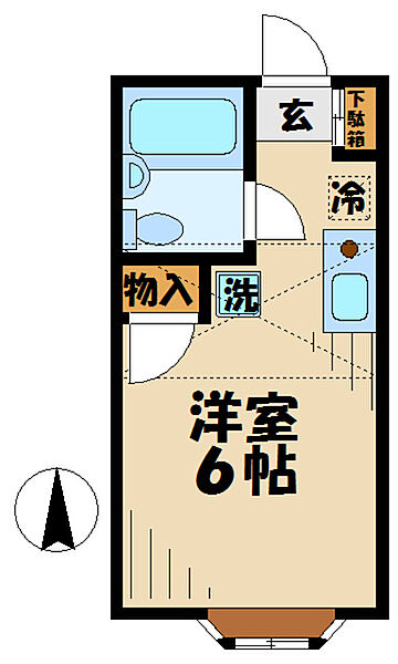 セシル01 0208｜東京都八王子市南大沢２丁目(賃貸アパート1K・2階・17.40㎡)の写真 その2