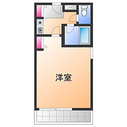 シャルマンフジ貝塚弐番館 1Kの間取図画像