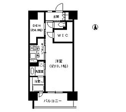 ParkCube東品川 1Kの間取図画像