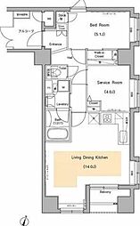 グランド・ガーラ神田 1SLDKの間取図画像