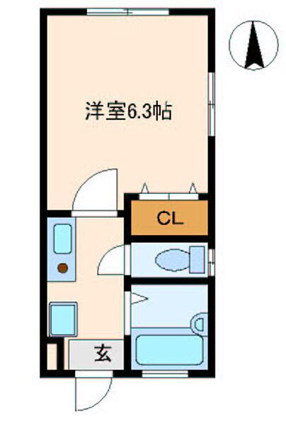 グリーンハイツ 1-A｜東京都中野区弥生町５丁目(賃貸アパート1K・1階・18.00㎡)の写真 その2