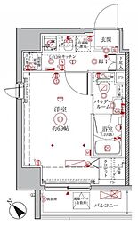 CRACIAYOKOHAMA-NORTH 1Kの間取図画像