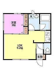 LOHAS西湊町 1LDKの間取図画像