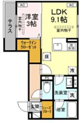 テムズフィオーレ 1LDKの間取図画像
