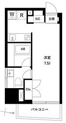 リテラス押上 7階ワンルームの間取り