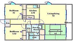 グランドソレーユ 3LDKの間取図画像