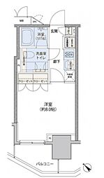レジディア文京小石川2 14階1Kの間取り