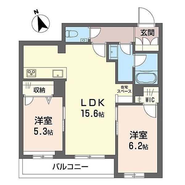 ＫＡＥＤＥ 00301｜東京都北区浮間４丁目(賃貸マンション2LDK・3階・60.45㎡)の写真 その2