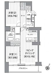 T'sgarden北柏2 2LDKの間取図画像