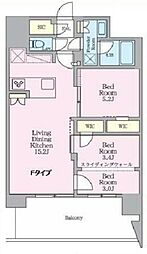 クレストコート東陽町 3LDKの間取図画像