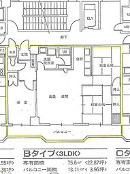 エクセレンス長岡 3LDKの間取図画像