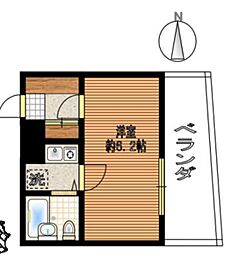 三和マンション3号館 1階1Kの間取り