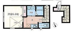 N・Flat 2階1Kの間取り