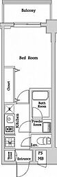 ハーモニーレジデンス西麻布 1Kの間取図画像