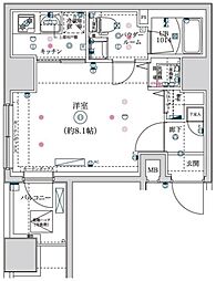 JR総武線 亀戸駅 徒歩10分の賃貸マンション 3階1Kの間取り