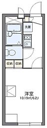 レオパレスオアゾＢ 2階1Kの間取り
