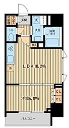 HF上野入谷レジデンス 9階1LDKの間取り