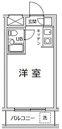ベルサイユ池上 ワンルームの間取図画像