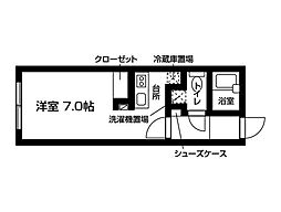 Ｎａｓｉｃ永山 1階ワンルームの間取り