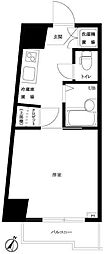 ルーブル白金高輪 1Kの間取図画像