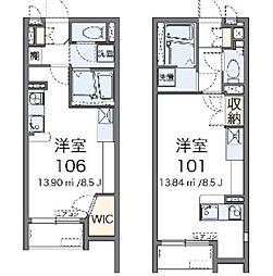 LEONEXTアミーゴ ワンルームの間取図画像