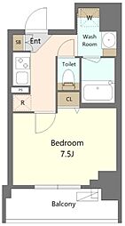 S-RESIDENCE 新宿早稲田avelis 3階1Kの間取り