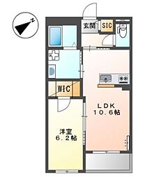 N s ARK 1LDKの間取図画像