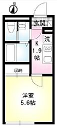クリエイト上井草 1Kの間取図画像