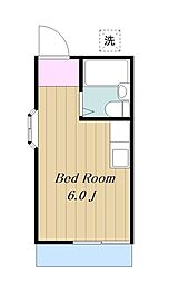 グリーンヒル鶴川 ワンルームの間取図画像