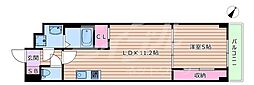 ビエラコート岸部中 1LDKの間取図画像