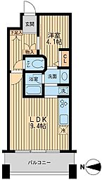 ドゥーエ清澄白河 ワンルームの間取図画像