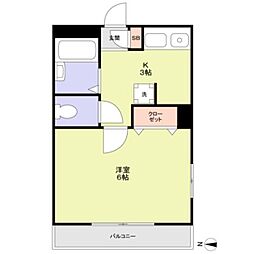 MKひまわり 1Kの間取図画像