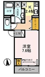 阪神本線 野田駅 徒歩7分の賃貸アパート 3階1Kの間取り