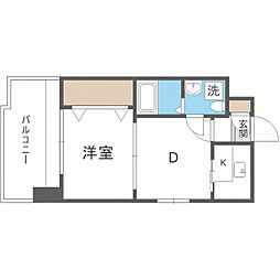 エステート・モア警固本通り 2Kの間取図画像