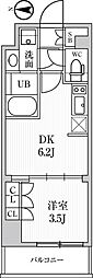 SEASONFLATS住吉 1DKの間取図画像