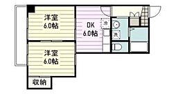 セイコーハイツ 2DKの間取図画像