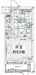 REGALIZ明大前 1Kの間取図画像