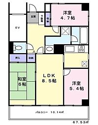 ツインズ浦和 3LDKの間取図画像