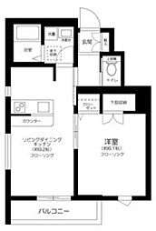 ブルーミング世田谷 1階1LDKの間取り