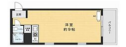 三田豪徳寺コーポ 1Kの間取図画像